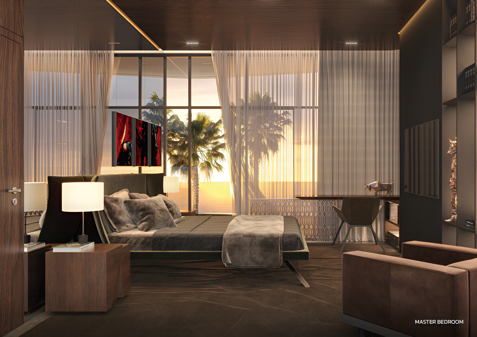 Luxury Master Bedroom Interior at Tonino Lamborghini Residences