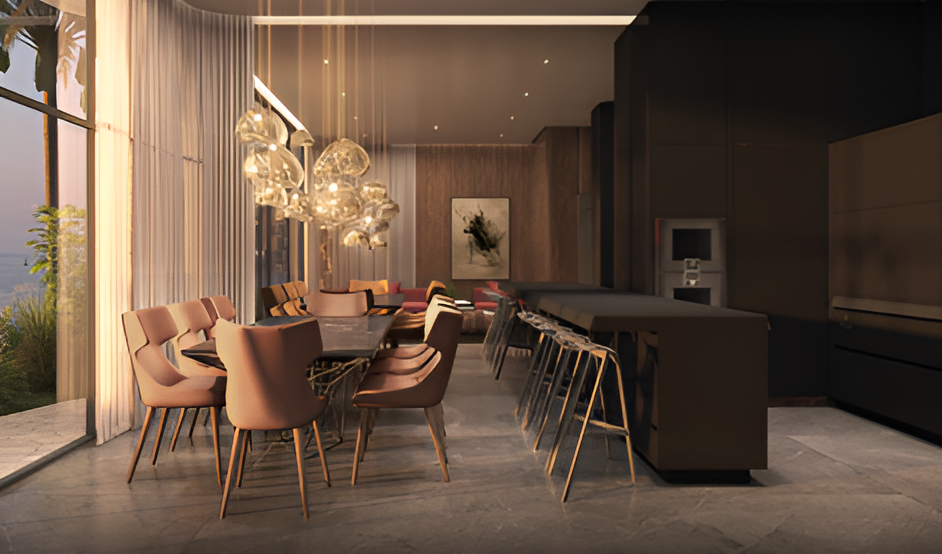 Luxury Dining and Kitchen Interior at Tonino Lamborghini Residences