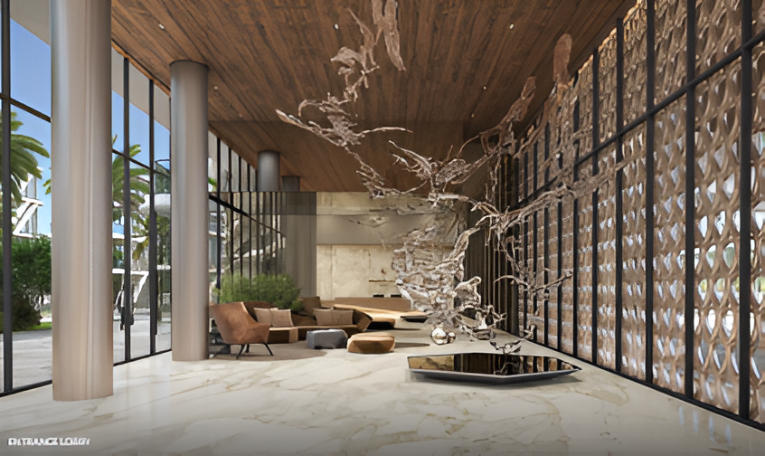 Luxury Arrival Lobby Interior at Tonino Lamborghini Residences