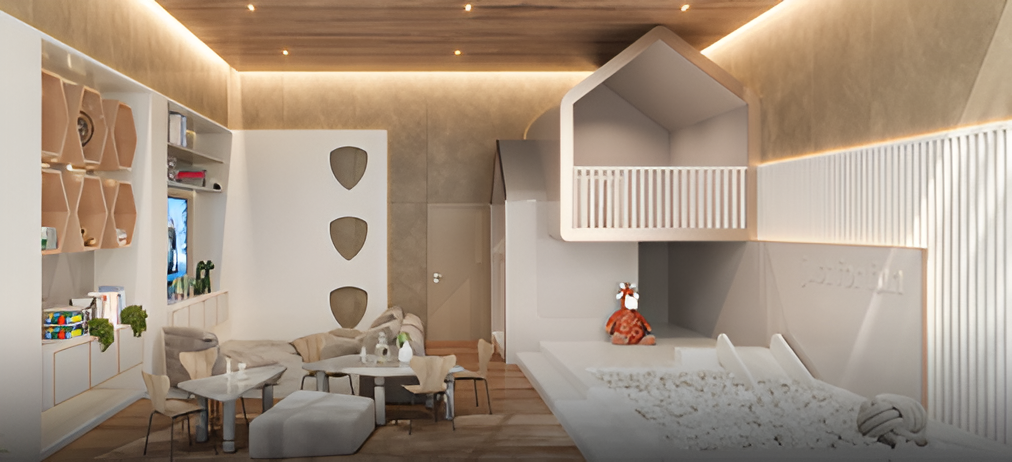 Luxury Kids Play Area Interior at Tonino Lamborghini Residences