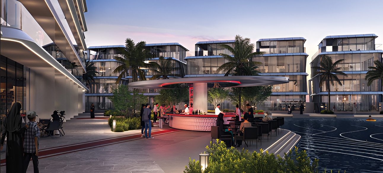 Luxury Waterfront Social Plaza at Tonino Lamborghini Residences